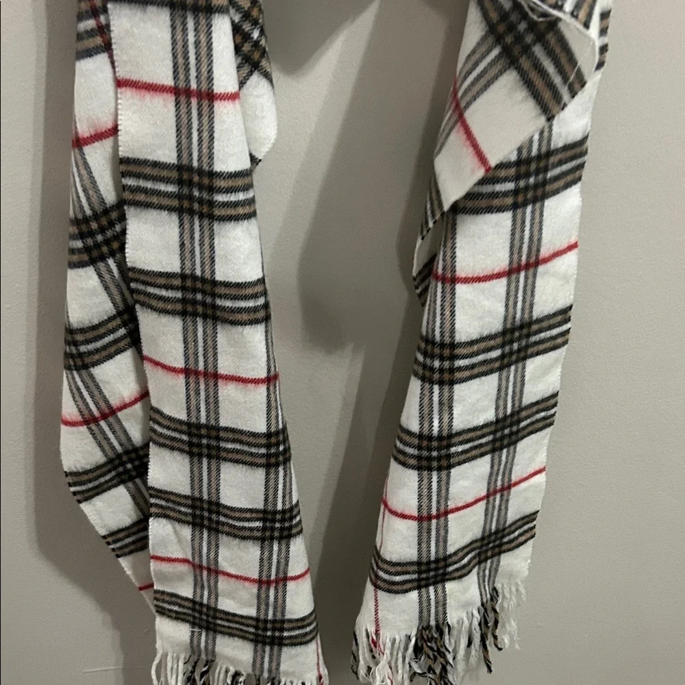 Plaid Fringe Men's Scarf